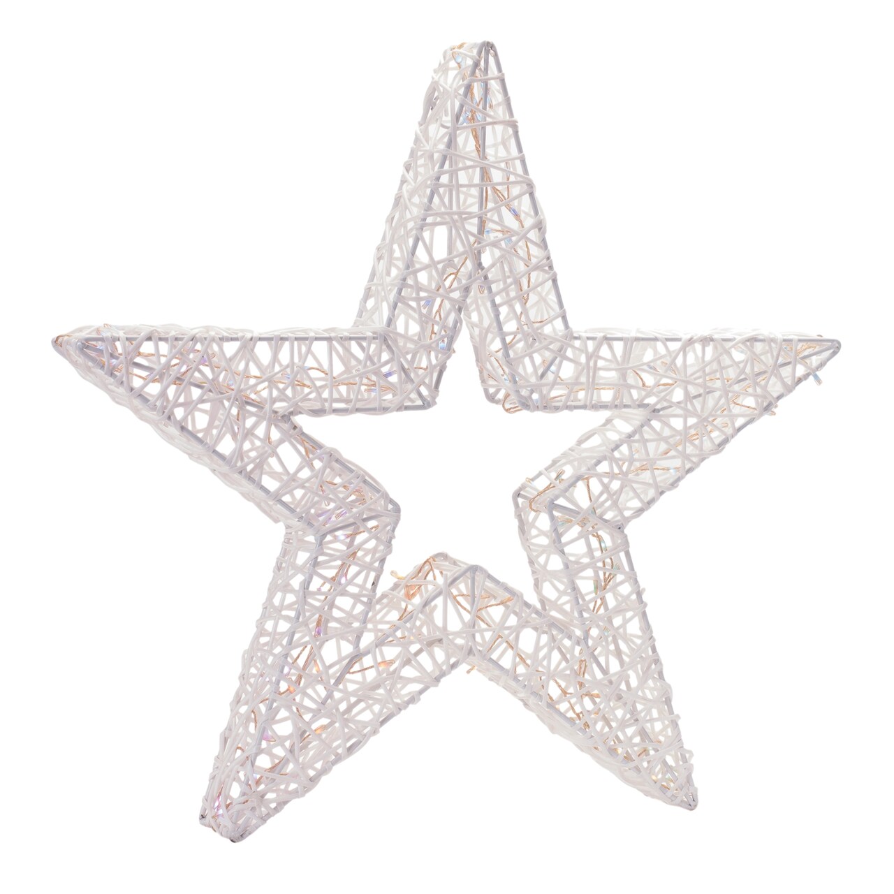Lighted Star Decor Multi color LED Wire Frame 22.5 Inch Plug In Display